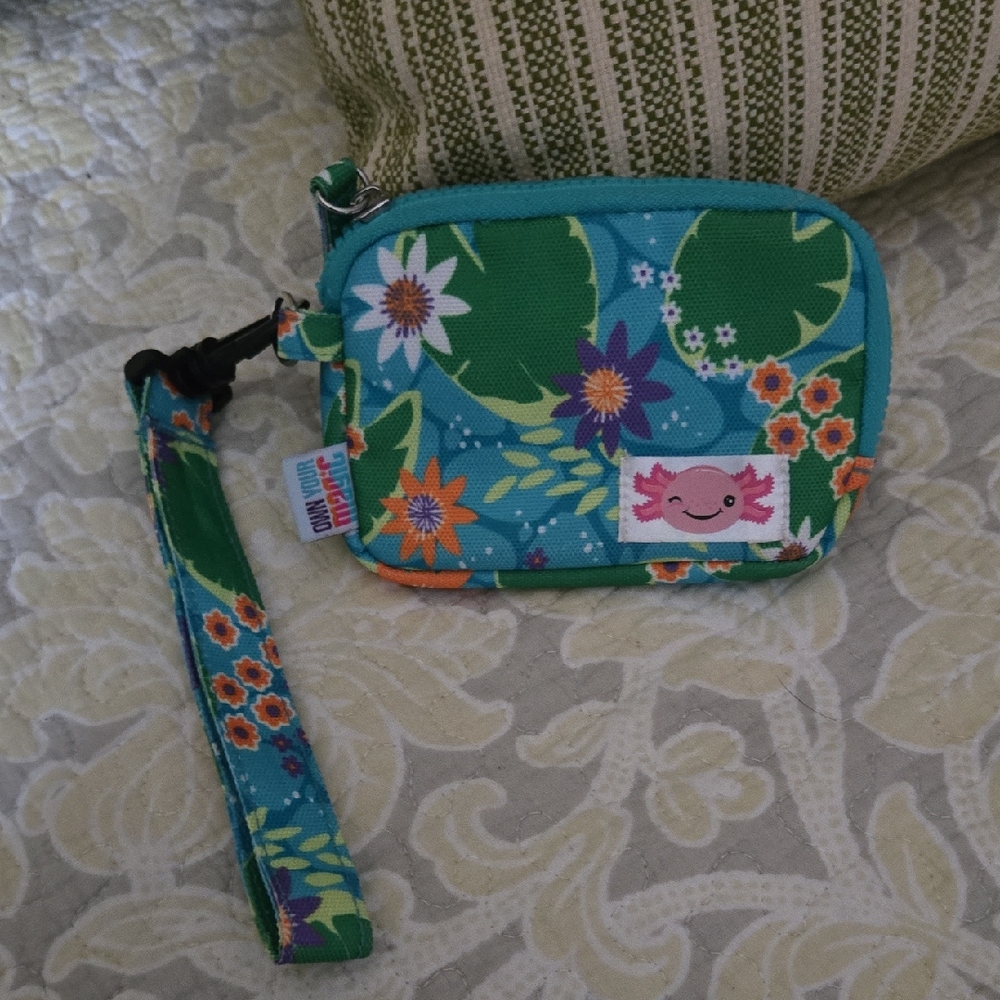 Green Floral Kids Wristlet by